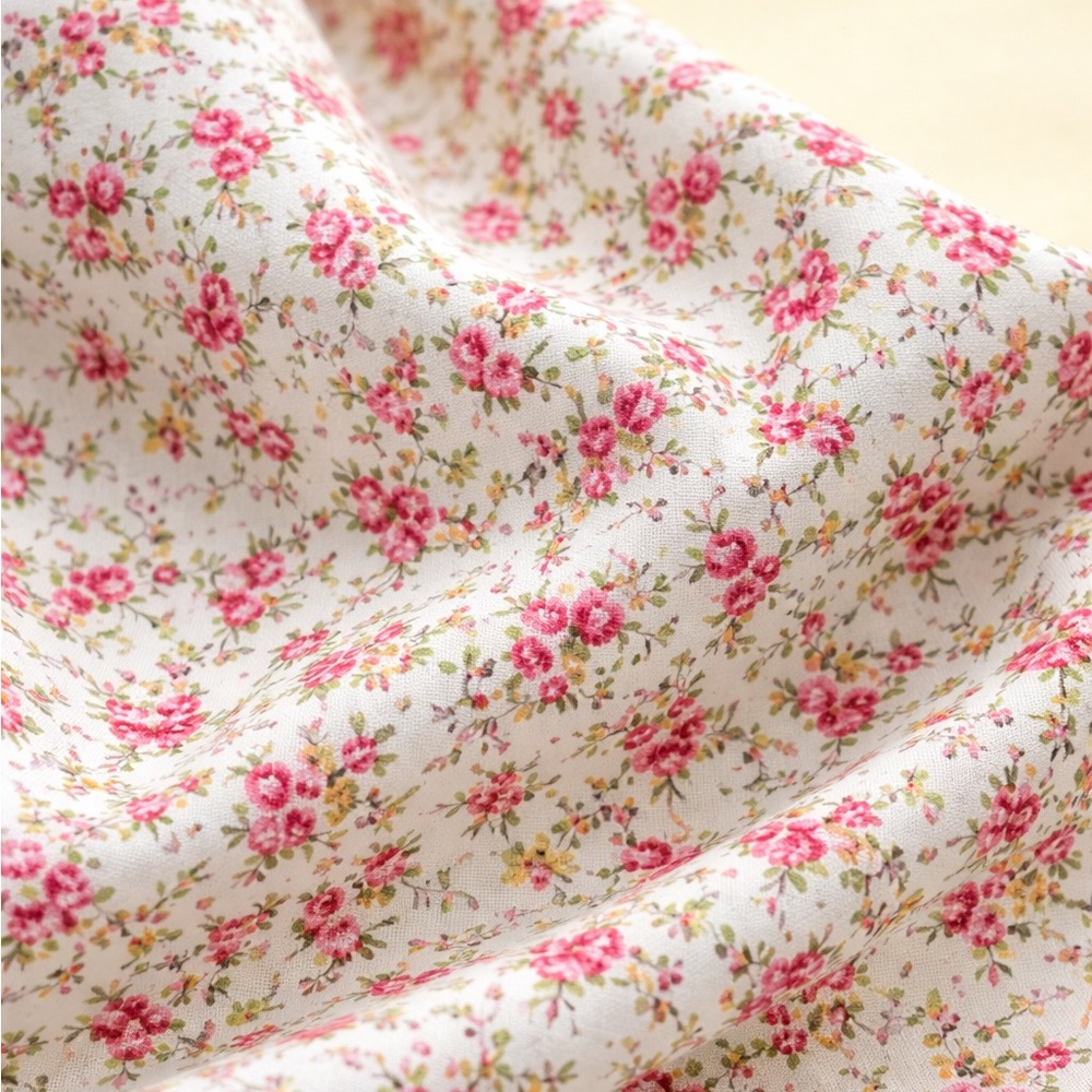 Floral Prairie Maxi Dress with White Apron and Pink Ribbon - Picture 2 of 2